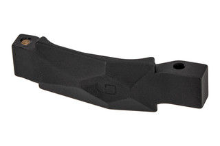 The Geissele Automatics Ultra Precision AR15 Trigger Guard is black anodized and enlarged